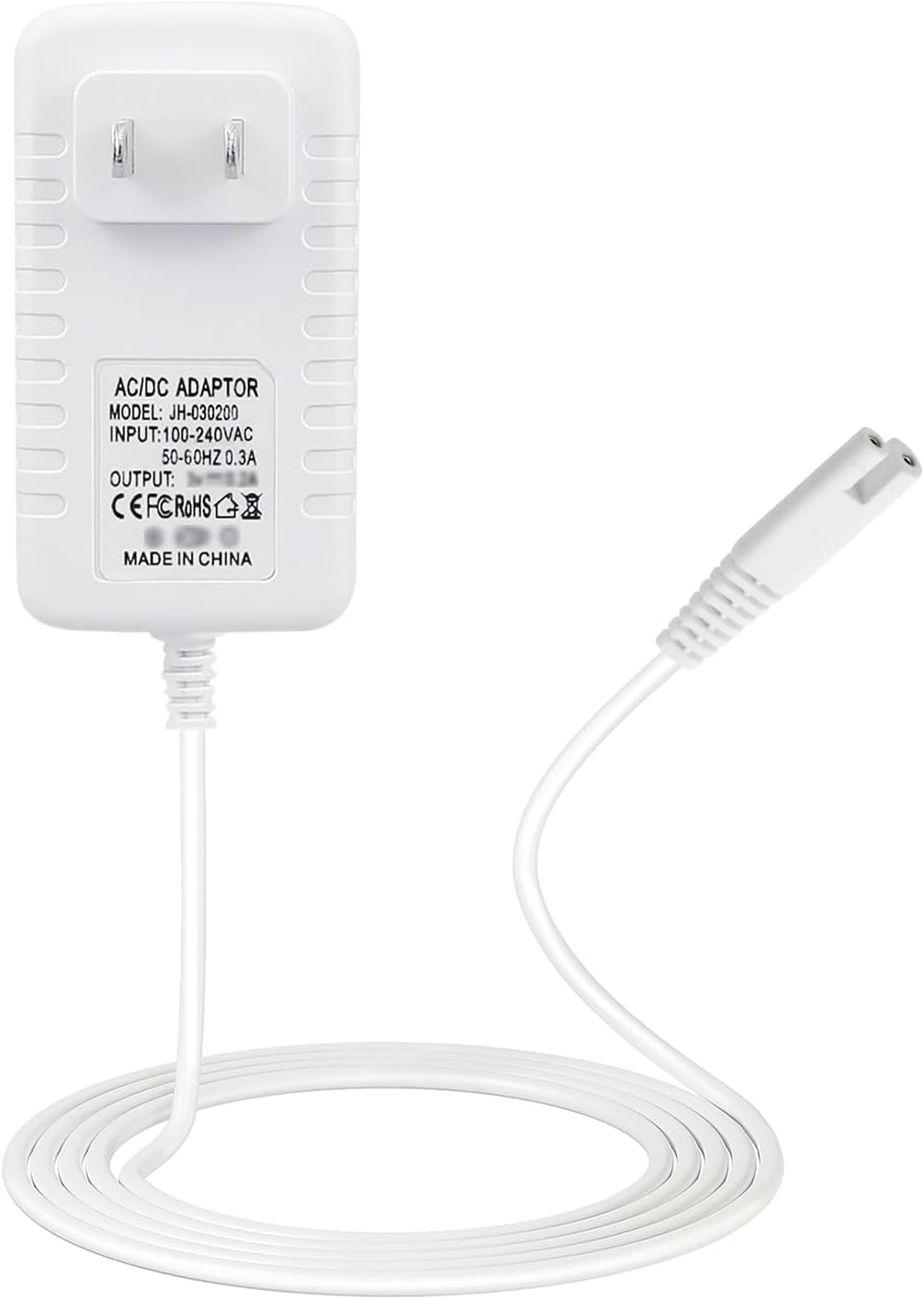 Charger Replacement for Waterpik Water Flosser WP360 WP360W WP450 WP450W WP462 WP462W, Waterpik Water Flosser Replacement Adapter Power Cord (5ft, White)