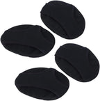 KOMBIUDA Gel Heel Pads with Anti-Slip Forefoot Support Silicone Half Cushions for High-Heeled Shoes Comfortable and for Walking and Dancing Black
