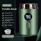 Mini Portable Electric Travel Shaver for Men, Pocket SizeShaver with Led Display, USB Rechargeable Waterproof Face Beard Trimmer, Ipx7 Washable (Gray)