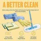 E-Cloth Duster & Cleaning Bundle - Microfiber Cloth Set - Includes Flexi-Edge Floor Dusting Mop, High Performance Dusting Cloth & Glove, Cleaning Wand, and Replacement Mop Head