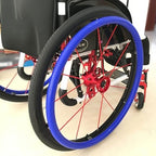 24Inch Wheelchair Rear Wheel Cover Protective Sleeve Wheelchair Push Rim Covers Wheelchair Rear Wheel,Blue