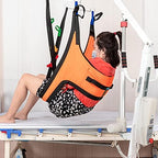 Toileting Sling Hoist Sling Patient Lifts Medical Lift Equipment Bariatric Handicap Lift Commode Sling with Four Point Support,B