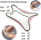 Mikako Stainless Steel Scraping Gua Sha Tools Massage Tool, Muscle Scraper Tool, IASTM Massage Tools for Relaxing Soft Tissue, Reduce Head, Neck, Back Pain