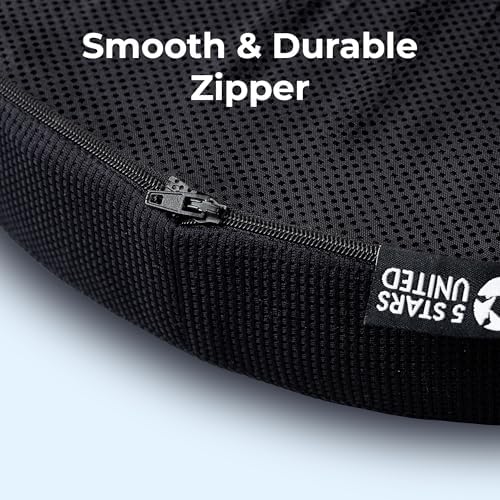 5 STARS UNITED Replacement Cover for Large Donut Pillow - Black - Cover Only
