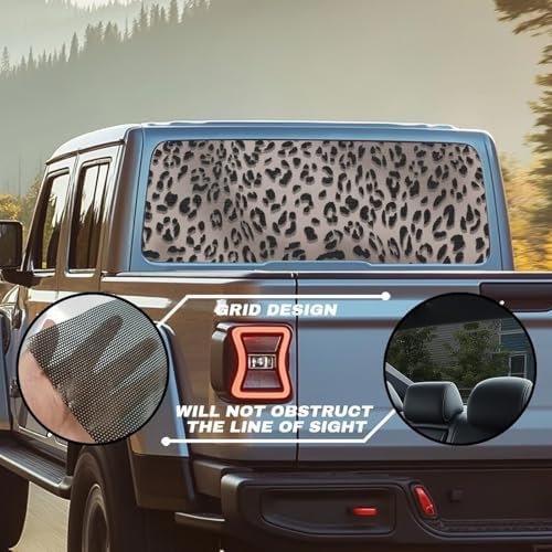 Generic Leopard Print Rear Window Decal for Trucks,Truck Rear Window Decals,Decals for Truck Car SUV,Vinyl Graphic Sticker, (66.93" x 22.44")