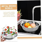 TIDTALEO Mixing Bowls Household Washing Basin Metal Bowl Steel Bowls Extra Large Mixing Bowl Vegetable Wash Basin Bowls for Kitchen Big Mixing Bowl Sink Thicken 28c Stainless Steel, 12X4904P6QS