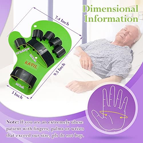 Hand Brace Resting Hand Splint Finger Stroke Recovery Equipment Straightener Extender Therapy Equipment with Finger Support (Fit Right or Left Hands)