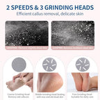 Electric Foot Callus Remover with Dander Vacuum, Rechargeable Waterproof 3 Roller & 2 Speeds Foot File,Professional Portable Pedicure Tool for Care of Dead Skin,Chapped,Callus,Cracks