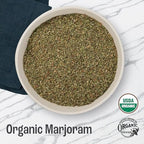 J Mac Botanicals Organic Marjoram (5 oz), dried herb, great for cooking and herbal tea