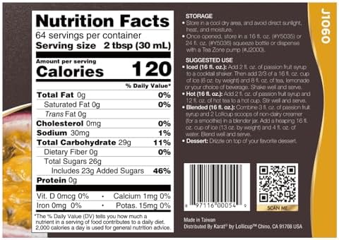 Tea Zone 64 fl. oz Passion Fruit Syrup