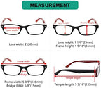 Eyekepper Reading Glasses with Spring Hinges for Women 5 Pack Black-red Frame Readers +2.25