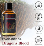 MAYJAM 100ML/3.38FL.OZ Dragons Blood Fragrance Oils with Glass Dropper, Essential Oils for Diffusers for Home, Long Lasting Scented Oils for Diffusers Soap Candle Making