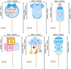 ZHUOWEISM 36 PCS Oh Baby It's a Boy Blue Cupcake Toppers for Baby Shower, Birthday Parties