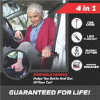 EMSON Original Car Cane 2Pk – All in 1 Car Handle Assist for Elderly Car Door Handle, Seat Belt Cutter, Window Breaker, Flashlight, Car Door Handle for Elderly Easy Exit