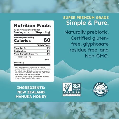 Melora Raw Manuka Honey from New Zealand | UMF 10+ | MGO 265+ | 8.8 Oz Jar | Safe for Skin Care | Edible & Healthy Sugar Alternative | Traceable from Hive to Hand Manuka Honey