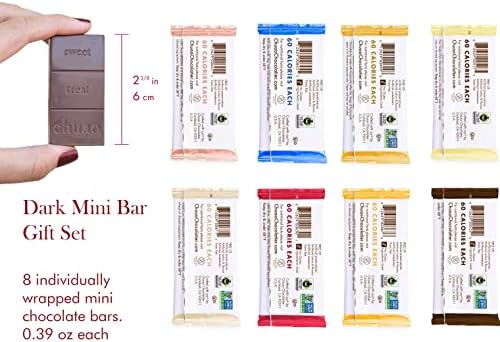 Chuao Chocolatier Chocolate Mini Gift Box | Gourmet Chocolate Assorted Bars European No Preservatives | For Gift Baskets, Christmas, Valentines Day, Gifts for Women, Men, Birthday, Thank You, Care Package (Dark Chocolate, 8 Bars)