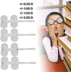 4 Units Optical Flipper Optometry Plastic Flip, Optometry Flip Lens Confirmation Flipper Set for Near Vision, Amblyopia Confirmation Test Tool, ±0.50, ±1.00, ±1.50, ±2.00