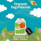 Clipper Tea Organic Strawberry & Elderflower Herbal Tea – 50 Count (Pack of 1) – Caffeine Free & Non-GMO – Unbleached, Plastic-Free Tea Bags – Delicious Hot or Iced Fruit Infusion