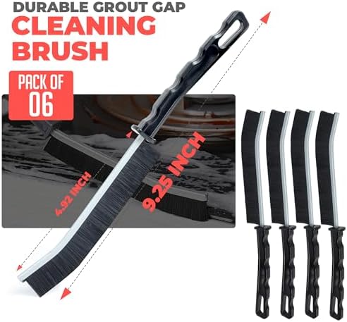 6 Pcs Crevice Cleaning Brush for Household Use, Hard Bristle Gap Cleaning Brush, Grout Gap Cleaning Supplies for Bathroom, Kitchen, & Shower, New 2025 Multifunctional Cleaning Tool
