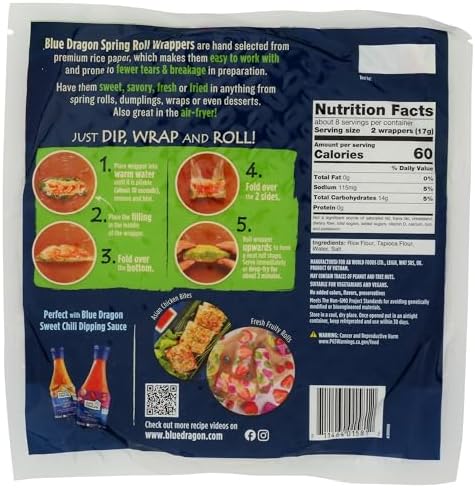 Blue Dragon Spring Roll Wrapper oz, 4.7 Ounce
