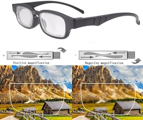 Adjustable Glasses Dial Vision Adjustable Focus Reading Glasses Anti Blue Light for Men Women