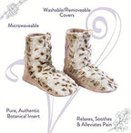 Sonoma Lavender Spa Booties, Microwavable Heated Slippers, Luxury Herbal Booties, Herbal Aromatherapy Foot Warmer
