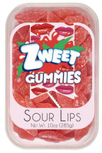 Zweet Sour Gummy Candy Lips 10 Ounce – Valentines Day Candy, Valentine Candy, Red Candy, Sour Kosher Candy, Halal Candy – Resealable Pack of Sour Gummy Candy