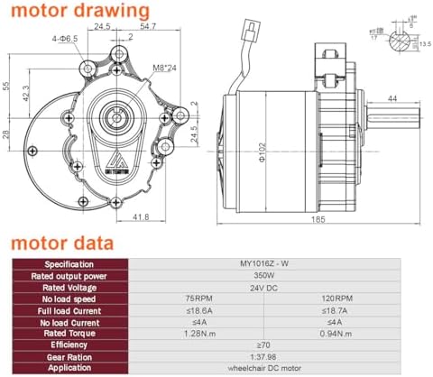 Lightweight Foldable 12 Inch Power Wheel Chair 24V 700W Wheelchair Motor Conversion Kit (Solid Wheel kit with Joystick Max 4kph)