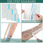 BBTO 100 Pcs Transparent Stretch Adhesive Bandage Waterproof Clear Patches Cover Protective Shower Film Wrap (2,4,6,8 Inch)