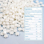 White Snowflake Sprinkles, Edible Snowflake Candy, Christmas Sprinkles for Cake Decorating, Christmas Cupcake & Cookie Toppers, Winter Holiday Party Candy Supplies, 180g/6.35oz