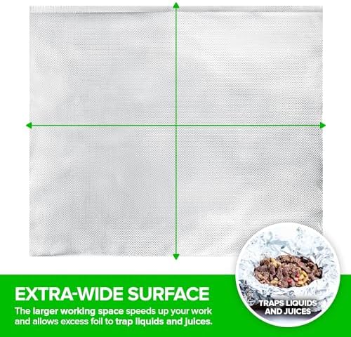 Stock Your Home Aluminum Foil Sheets, 200 Count, 15' Extra Wide Heavy Duty, Pop Up Foil Sheets for Restaurant, Deli, Home Use