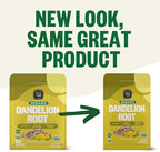 FGO Organic Dandelion Root, Cut and Sifted Loose Tea, 4 Ounce Resealable Bag, Packaging May Vary (Pack of 1)