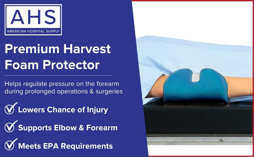 AMERICAN HOSPITAL SUPPLY AHS Adjustable Foam Positioner | Ulnar Nerve Protector | Decubitus Care Elbow Pads | Pads 1 Each