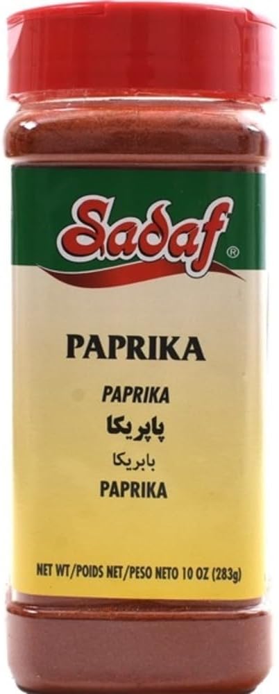 Sadaf Paprika Powder - Ground Paprika for Cooking & Food Seasoning - Paprika Spice - Kosher & Vegetarian - 10 oz Bottle with Shaker Top