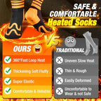Heated Socks for Men Women, Upgraded Rechargeable Electric Heated Socks with 4 Heating Levels, Battery Operated Heated Socks Washable Warm Socks for Outdoor Working Hunting Camping Hiking Skiing