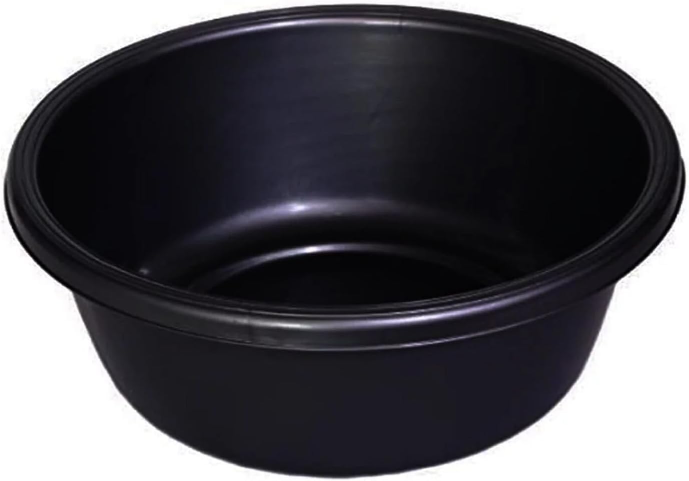 YBM HOME Round Plastic Wash Basin (Black, 11.25")