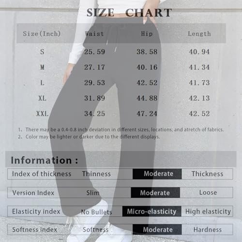 Wide Leg Sweatpants Women Drawstring High Waisted Joggers Casual Pull on Y2k Sweat Palazzo Trouser Pants with Pockets