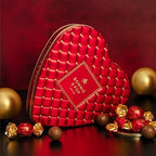 Chocolate Gift- Heart Shaped Tin with Chocolate Hazelnut Bon Bons, Gift Box for Her, Women, Wife, Girl, Romance, Love- Bonnie & Pop