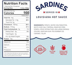 Beach Cliff Wild Caught Sardines in Louisiana Hot Sauce, 3.75 oz Can (Pack of 12) - 14g Protein per Serving - Gluten Free, Keto Friendly - Great for Pasta & Seafood Recipes