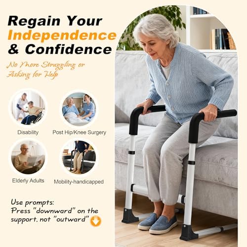 Couch Stand Assist for Elderly, Adjustable Chair Assist for Elderly Sit to Stand, Heavy-Duty Senior Lifting Devices & Standing Aids for Seniors, 400lbs Capacity, White