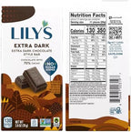 Lily’s Dark Chocolate Lovers Variety Pack – 6 Pack (Dark Almond, Etra Dark 70%, Dark 70% Sea Salt, Salted Almond, 85%, Intensely Dark 92%)