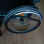 1 Pair 24-inch Rear Wheel Sports Wheelchair Non-Slip Wear-Resistant Silicone Hand Push Cover, Hand Wheel Snare Pads,Black