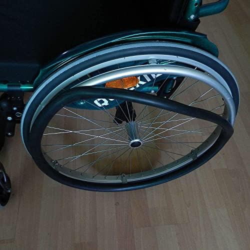 1 Pair 24-inch Rear Wheel Sports Wheelchair Non-Slip Wear-Resistant Silicone Hand Push Cover, Hand Wheel Snare Pads,Black