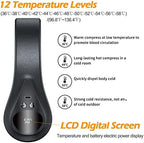 JODNO Portable Neck Warmer Rechargeable, Soft Leather Cordless Neck Heater Wrap Graphene Heated Scarf with 12 Heat Levels, Hand Warmers Electric Heating Pad for Pain Relief, Warm Gifts for Women Men