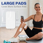 TENS Unit Electrode Pads, 10PCS 2"x 3.5" Large TENS Self-Adhesive Electrodes Pads Replacement with Plug 2.0mm for TENS Machine Massager, Reusable and Latex-Free
