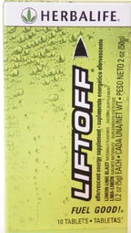 Herbalife Liftoff ! Lemon-Lime Blast - 10 PK - An Energy Drink Tablet That Provides A Mind And Body Boost