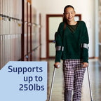 Medline Aluminum Forearm Crutches, Youth, Pack of 2