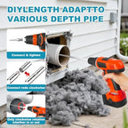 Sealegend 15 Feet Dryer Vent Cleaner Kit/Lint Remover/Upgraded Flexible Quick-Snap Brush with Drill Attachment/Fireplace Chimney Brushes for Easy to Clean/Cleaning Tool Use with or Without Power Drill