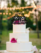 Gamer Couple Wedding Cake Topper - Game Controllers Cake Topper with Heart-Shaped Cable,Romantic Mr&Mrs Topper for Gaming Couples' Bridal Shower Engagement Wedding Anniversary Party Decor