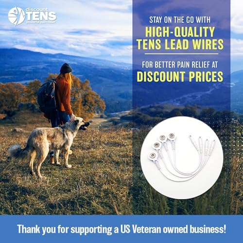 DISCOUNT TENS Brand - Tens Lead Wire Adapters, Convert 2mm Pin to 3.5mm Snap, (Pack of 4)